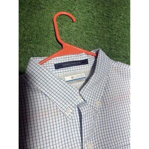 Columbia Men's Blue PFG Super Tamiami Omni-Shade Plaid Fishing T-Shirt Size L